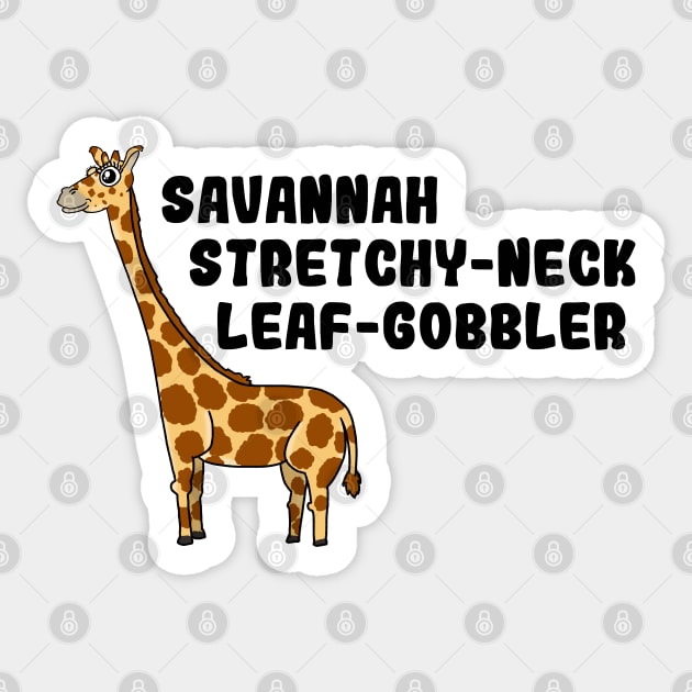 A Giraffe By Any Other Name Sticker by God Creating Animals